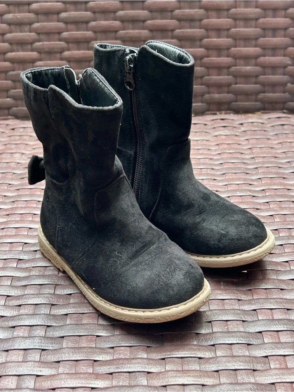 “Cat & Jack”  Toddler Girls' Black Faux Suede Hyla Riding Boots    Size 9